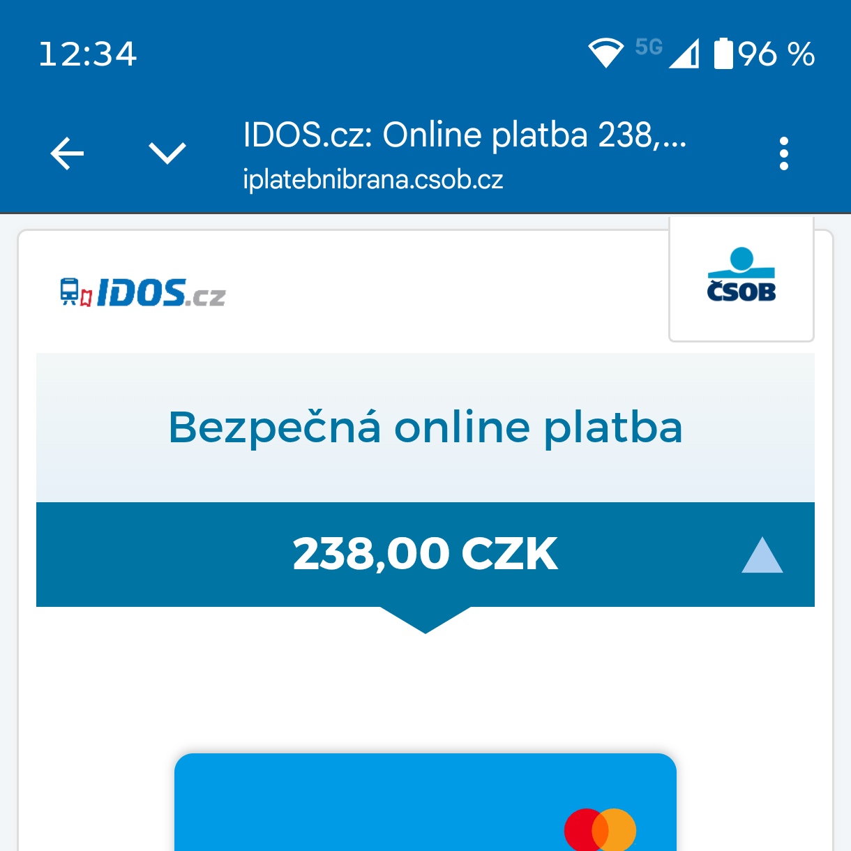 IDOS - platba