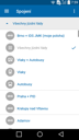 Jízdní řády IDOS pro Android - výběr jízdního řádu