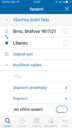 Jízdní řády IDOS pro iOs - formulář Spojení