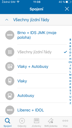 Jízdní řády IDOS pro iOs - výběr jízdního řádu