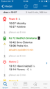 Jízdní řády IDOS pro iOs - seznam spojení